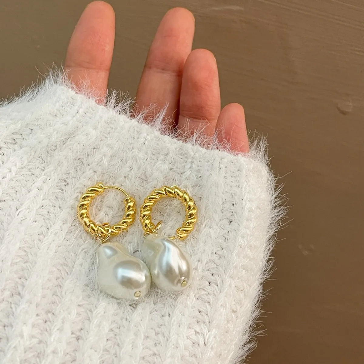 Irregular Pearl Earrings for Girls