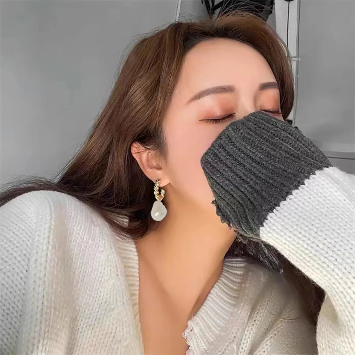 Irregular Pearl Earrings for Girls